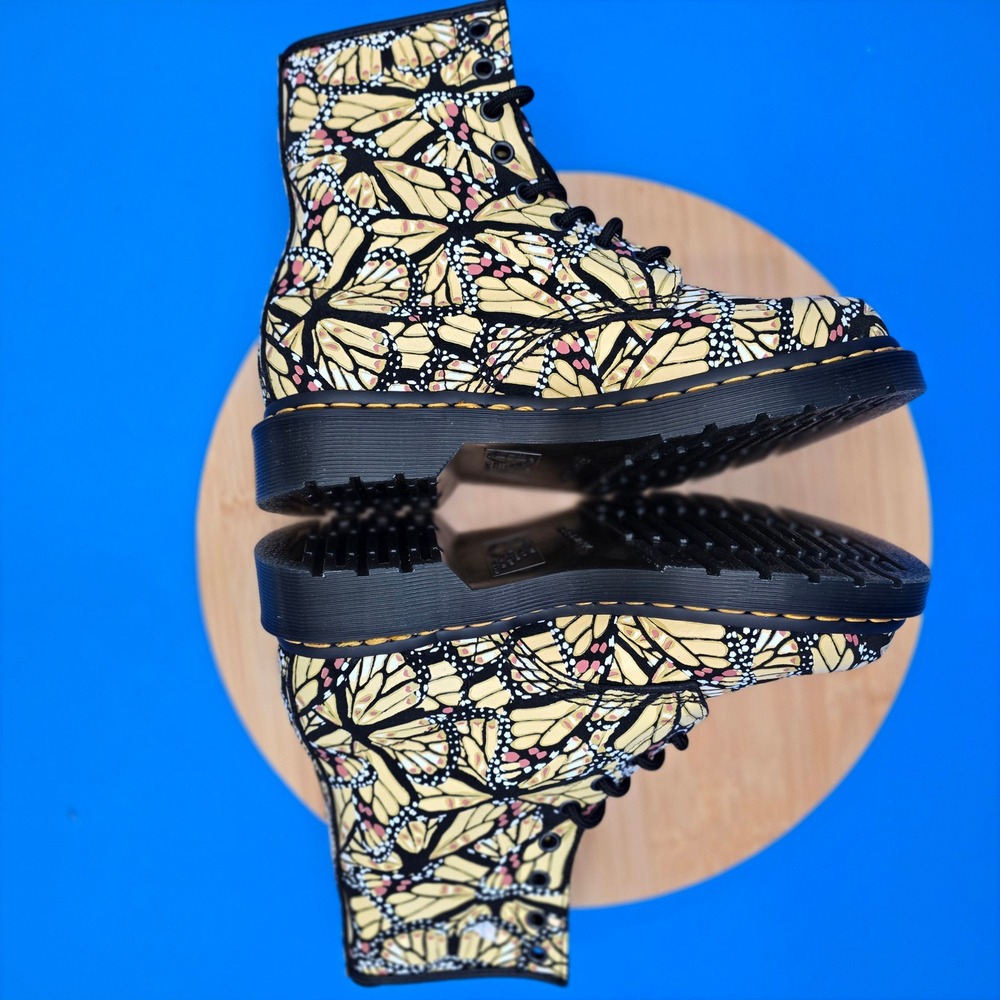 Dr. Martens 1460‎ W Butterfly Print Boots US Womens Size 7 EU 38 UK 5 New NWOB - Picture 5 of 9